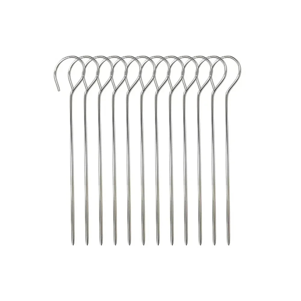 Air Fryer Rack in Stainless Steel with Skewer Holder, Round Air Fryer Grill Rack for Skewers, Air Fryer Accessories_06