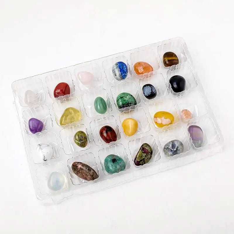 Kids Advent Calendar with 24 Natural Crystals, Countdown to Christmas with Guide – image 7