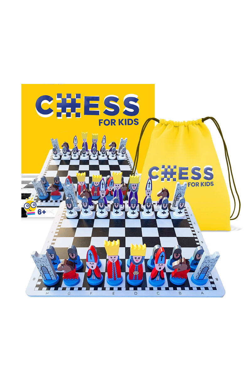 Educational Wooden Chess Set with Colorful Pieces | Engaging Game for Cognitive Development 1