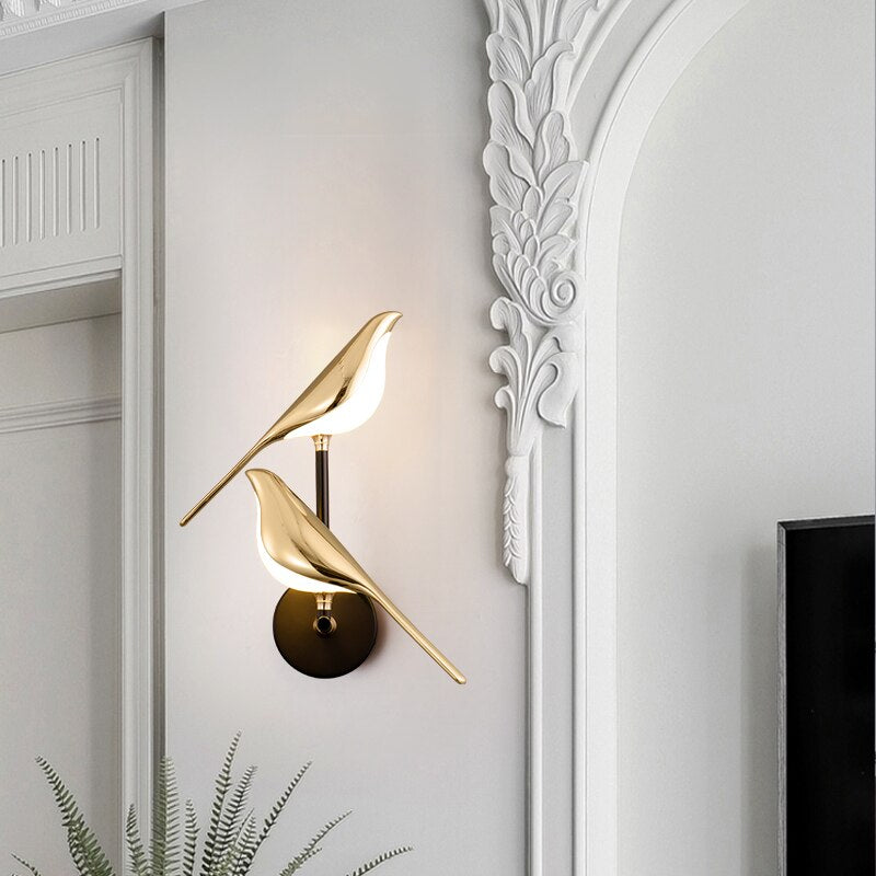 Elegant Bird | Wall Sconce Lighting with Warm White LED Glow | Modern Decor for Cozy Interiors 3
