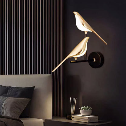 Elegant Bird | Wall Sconce Lighting with Warm White LED Glow | Modern Decor for Cozy Interiors 4