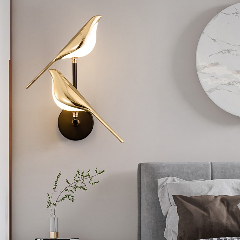 Elegant Bird | Wall Sconce Lighting with Warm White LED Glow | Modern Decor for Cozy Interiors 5