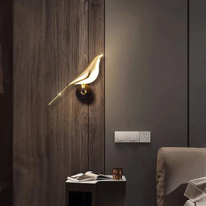 Elegant Bird | Wall Sconce Lighting with Warm White LED Glow | Modern Decor for Cozy Interiors 6