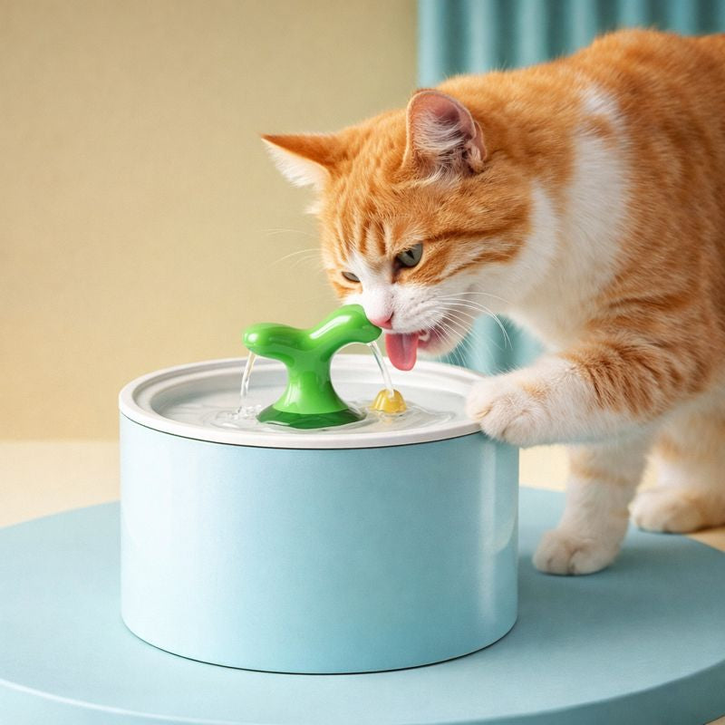 Elegant Ceramic Cat Water Fountain with Multi-Stage Filtration | Encourages Healthy Hydration for Pets