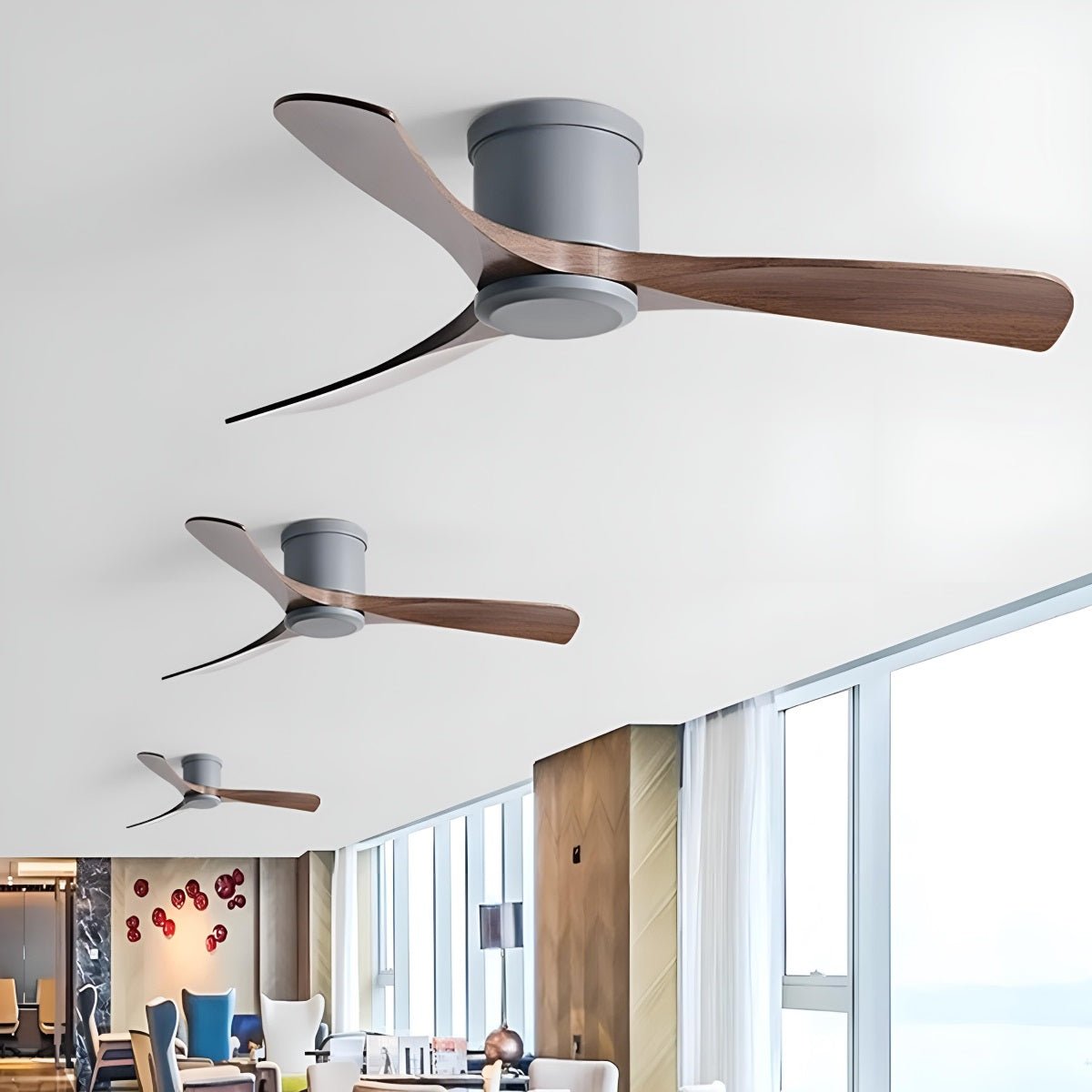 Elegant Collection | Modern Ceiling Fan with 6-Speed DC Motor | Wood Finish for Enhanced Airflow in Bedrooms 3