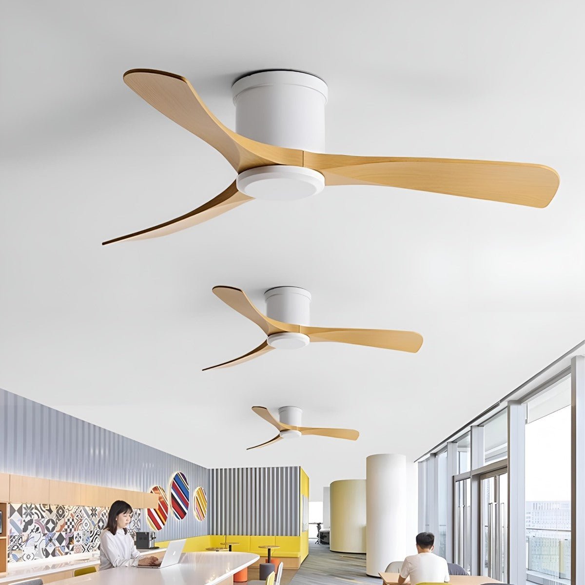 Elegant Collection | Modern Ceiling Fan with 6-Speed DC Motor | Wood Finish for Enhanced Airflow in Bedrooms 4