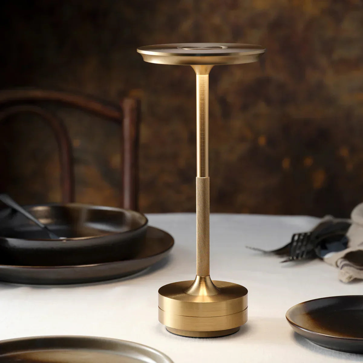 Elegant Cone Table Lamp with Rechargeable Battery | Cordless Design for Ambient Lighting 1
