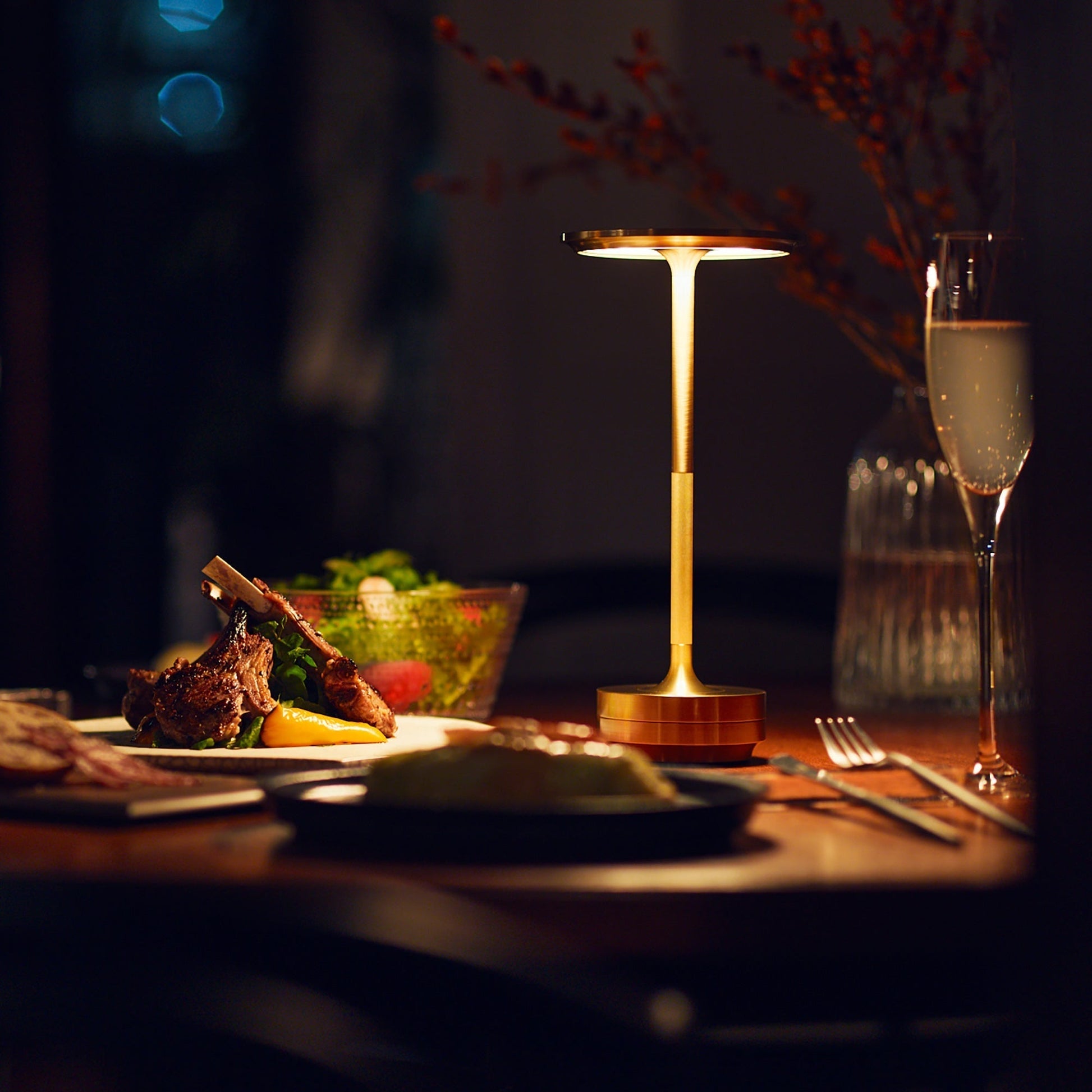 Elegant Cone Table Lamp with Rechargeable Battery | Cordless Design for Ambient Lighting 2