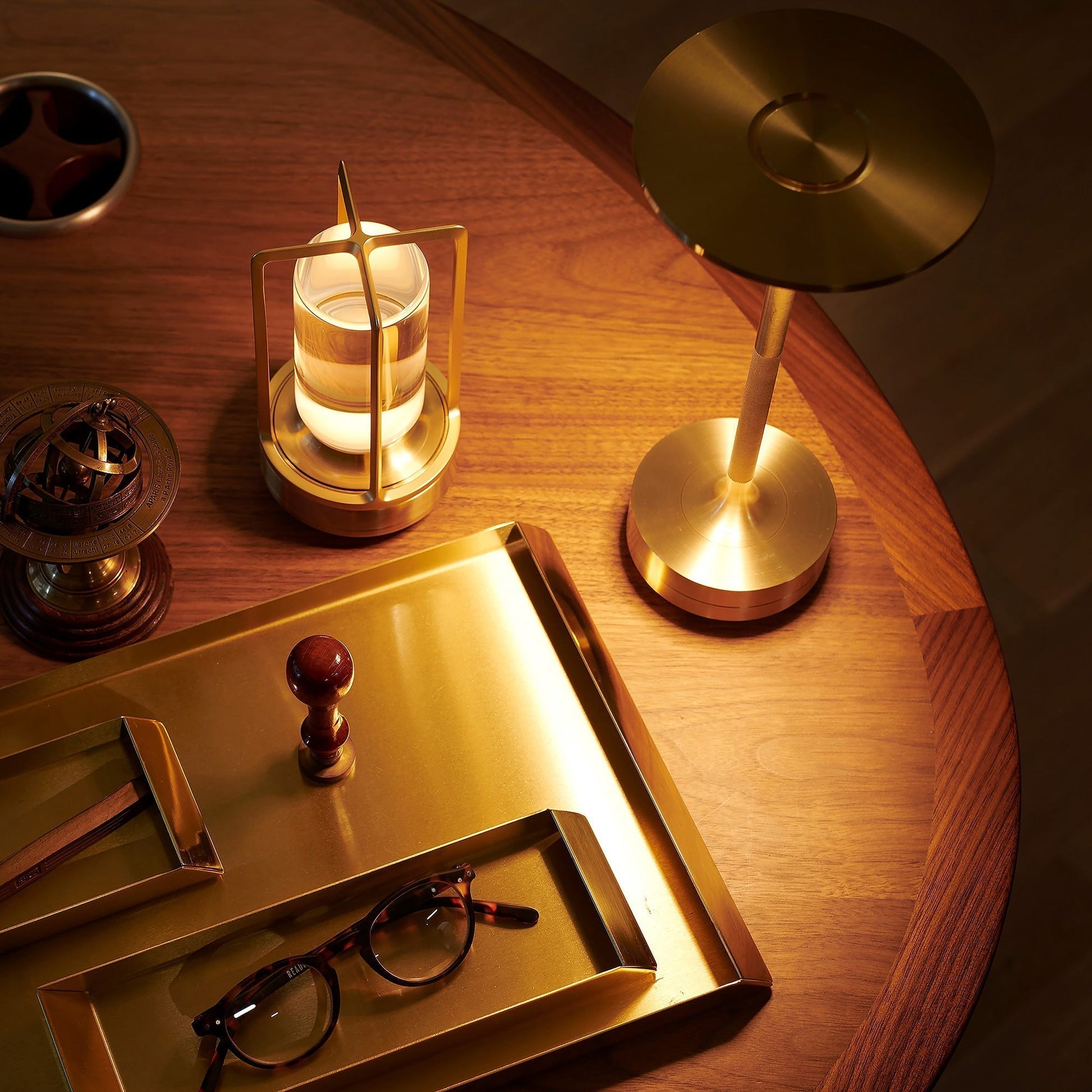 Elegant Cone Table Lamp with Rechargeable Battery | Cordless Design for Ambient Lighting 3