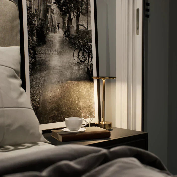 Elegant Cone Table Lamp with Rechargeable Battery | Cordless Design for Ambient Lighting 4