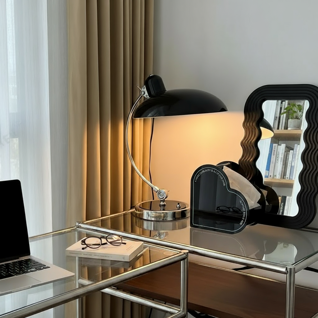 Elegant Dome Table Lamp | Adjustable 3-Color Lighting for Versatile Ambiance | Modern Design for Bedroom & Desk Use 5