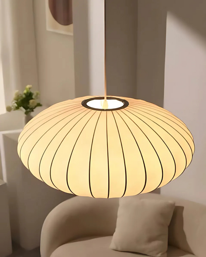 Elegant Fabric Pendant Light | Adjustable Ceiling Fixture for Soft Ambient Glow in Living Spaces 2