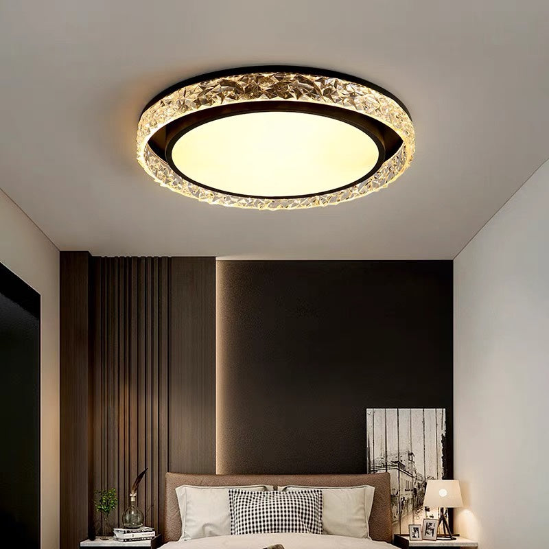 Elegant Flush Mount LED Ceiling Light with Remote Dimming & Adjustable Colors | Modern Crystal Design for Home Ambiance 2