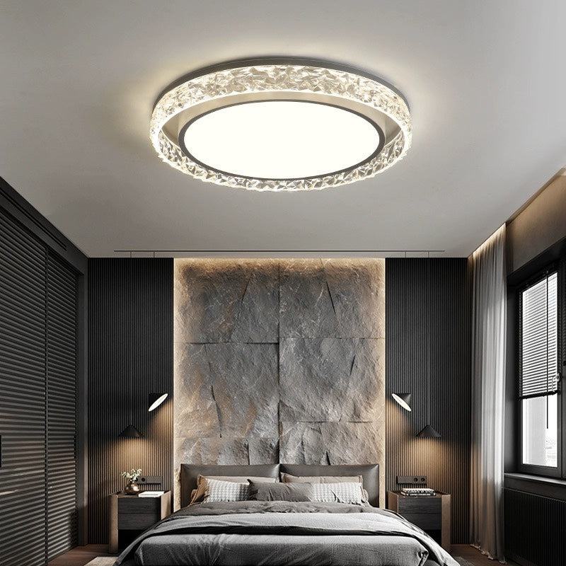 Elegant Flush Mount LED Ceiling Light with Remote Dimming & Adjustable Colors | Modern Crystal Design for Home Ambiance 6