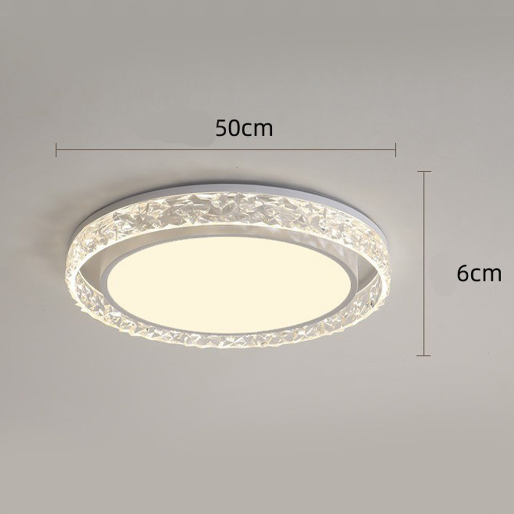 Elegant Flush Mount LED Ceiling Light with Remote Dimming & Adjustable Colors | Modern Crystal Design for Home Ambiance 8