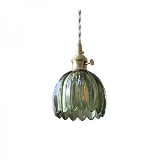 Elegant Glass Pendant Light with Adjustable Cord | Vintage Style for Cozy Spaces 0