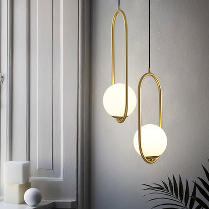 Elegant Globe Pendant Light | Glass Pendant Lighting with Adjustable Height | Modern Design for Timeless Elegance 2