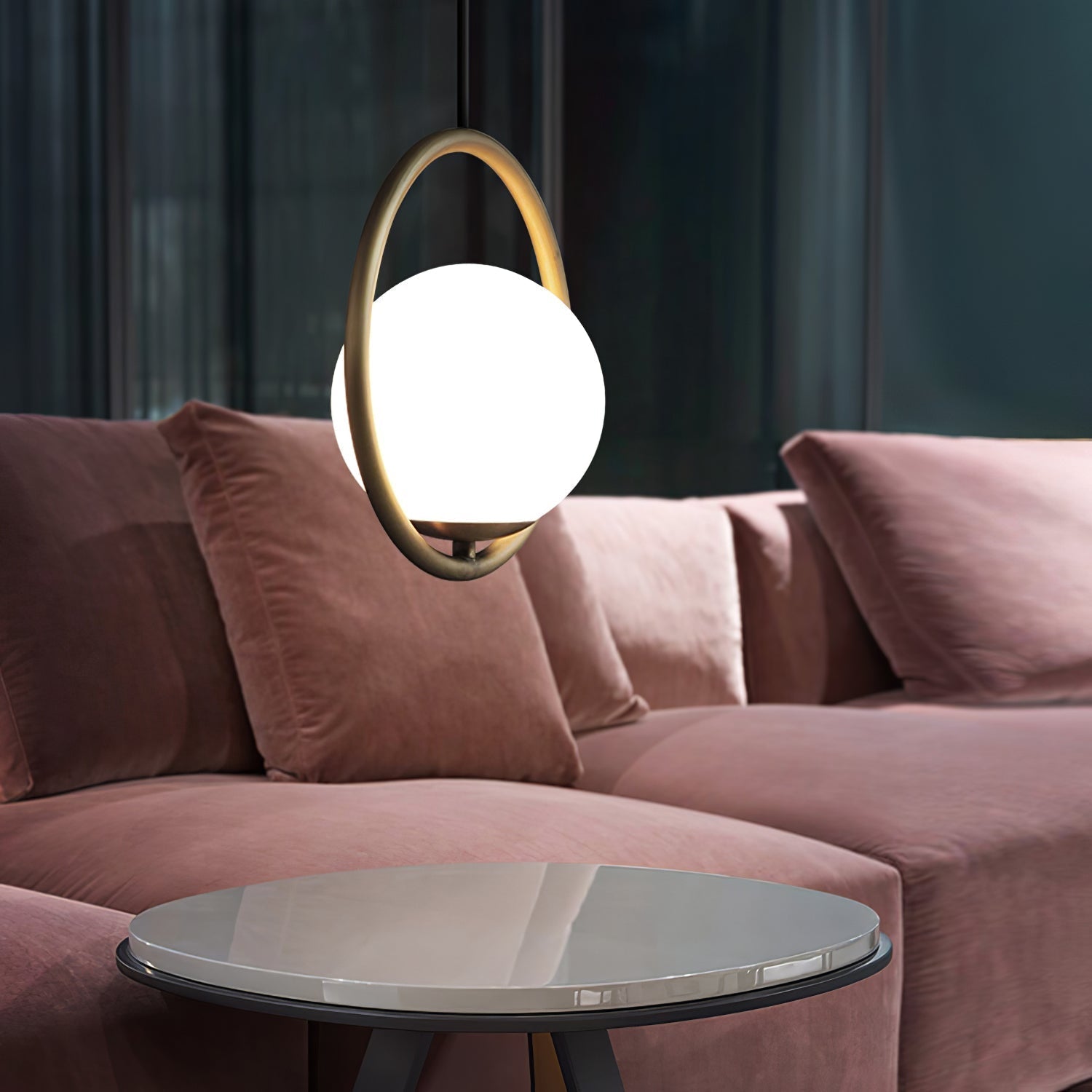 Elegant Globe Pendant Light | Glass Pendant Lighting with Adjustable Height | Modern Design for Timeless Elegance 4