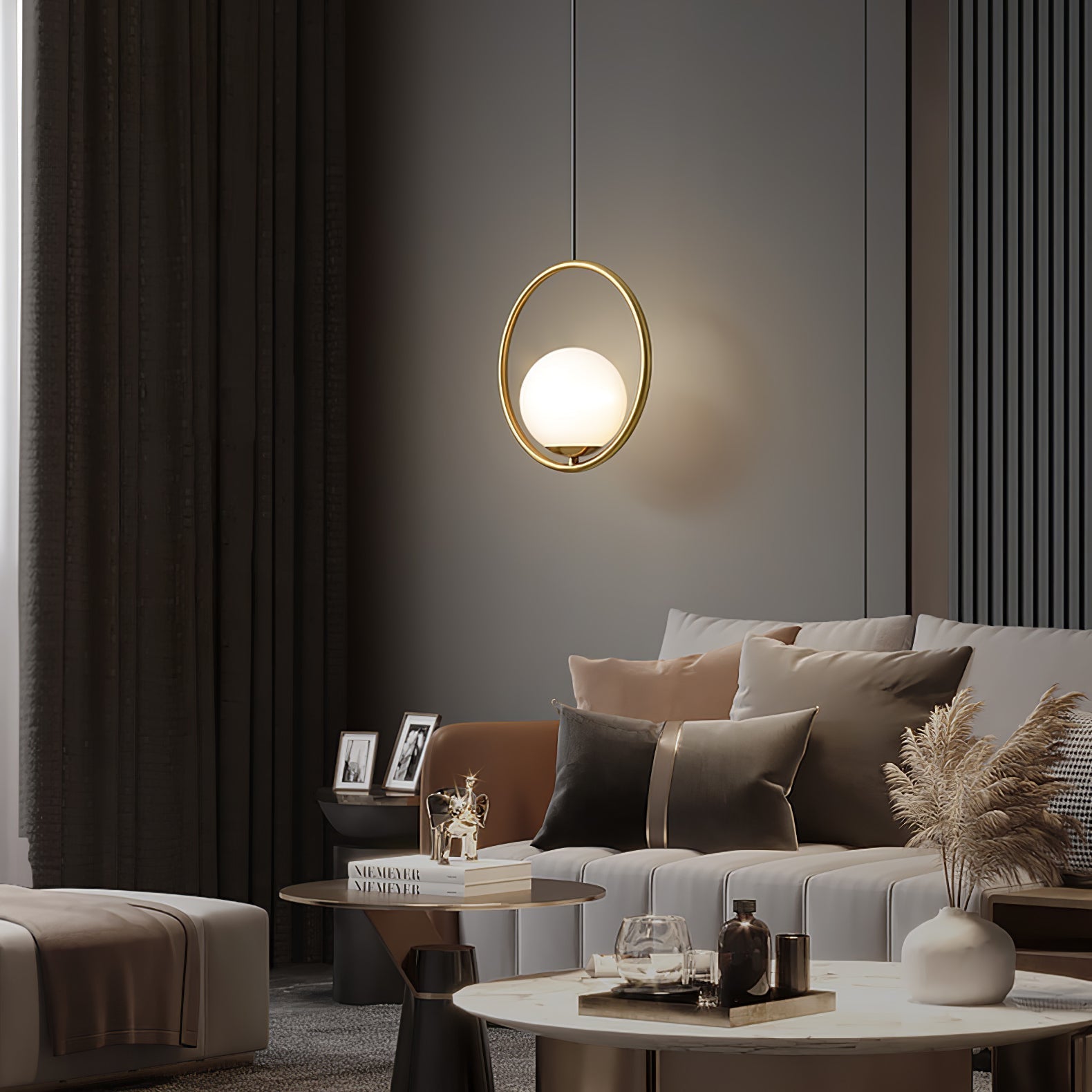 Elegant Globe Pendant Light | Glass Pendant Lighting with Adjustable Height | Modern Design for Timeless Elegance 8