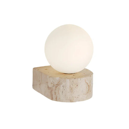 Elegant Globe | Wall Sconce Lighting with LED & Natural Travertine | Stylish Accent for Modern Interiors 6