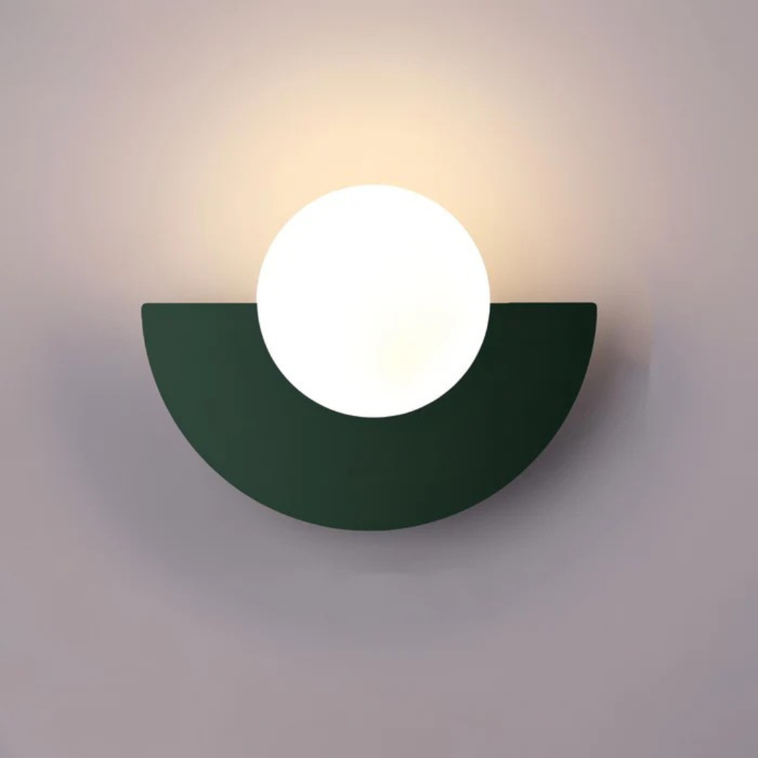 Elegant Globe | Wall Sconce with LED Light & Glass Shade | Modern Minimalist Design for Ambient Illumination 2
