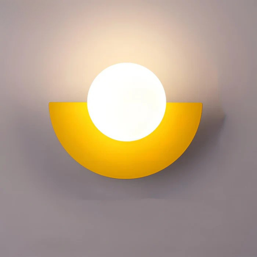 Elegant Globe | Wall Sconce with LED Light & Glass Shade | Modern Minimalist Design for Ambient Illumination 3