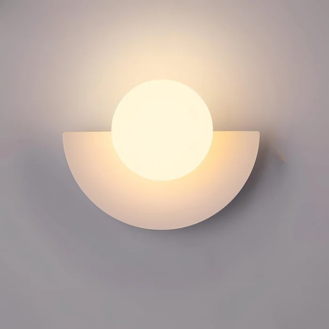 Elegant Globe | Wall Sconce with LED Light & Glass Shade | Modern Minimalist Design for Ambient Illumination 4