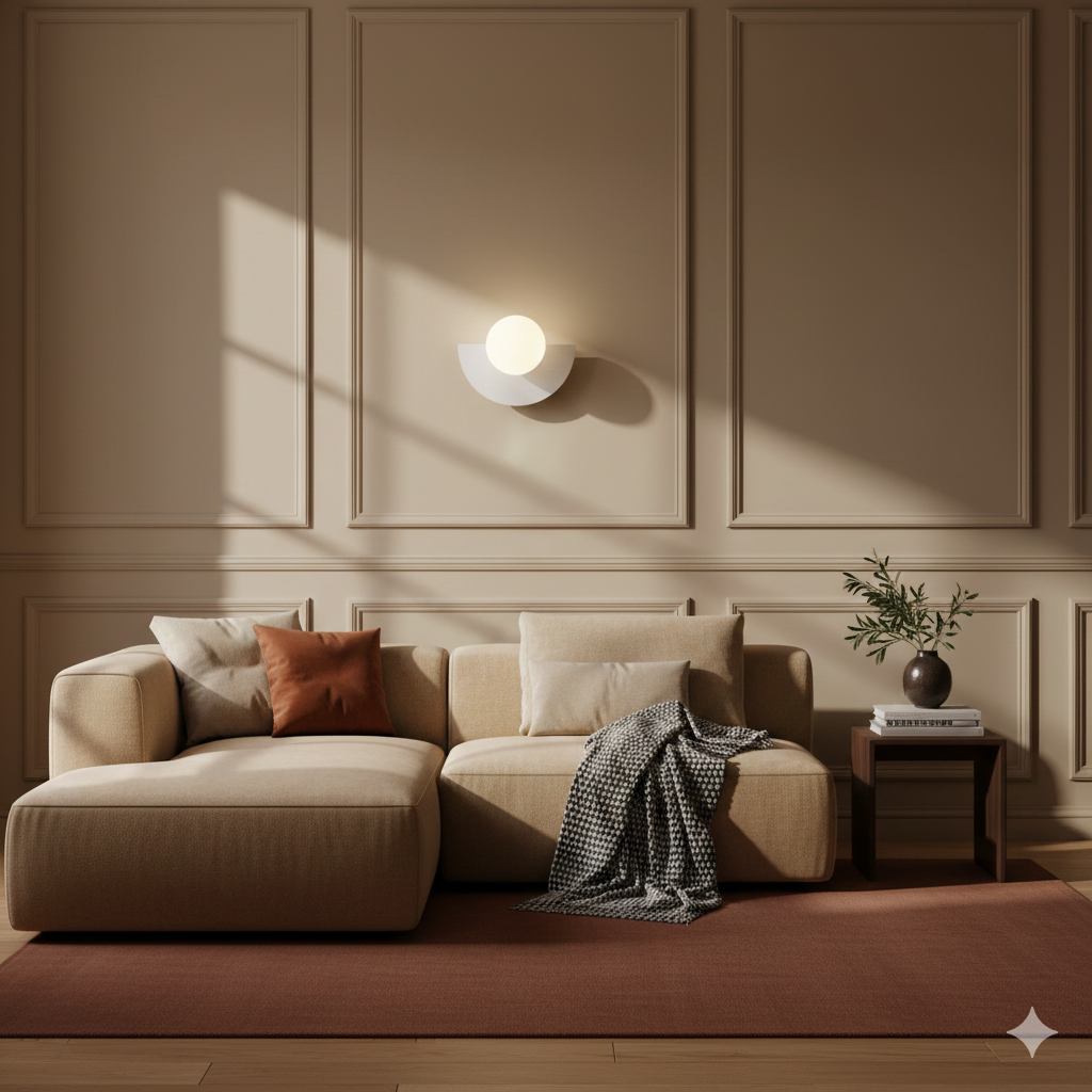 Elegant Globe | Wall Sconce with LED Light & Glass Shade | Modern Minimalist Design for Ambient Illumination 8