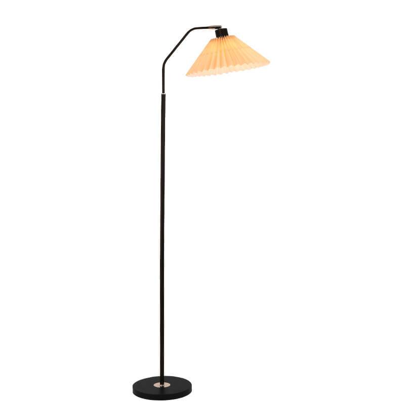 Elegant Minimalist Floor Lamp with Pleated Fabric Shade | Modern Standing Lamp for Soft Ambient Lighting in Living Room 1