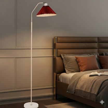 Elegant Minimalist Floor Lamp with Pleated Fabric Shade | Modern Standing Lamp for Soft Ambient Lighting in Living Room 5