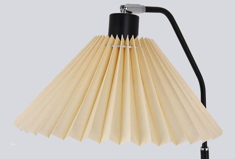 Elegant Minimalist Floor Lamp with Pleated Fabric Shade | Modern Standing Lamp for Soft Ambient Lighting in Living Room 7