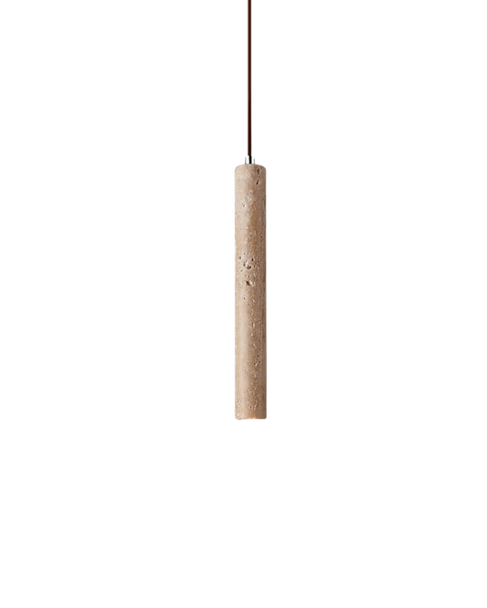 Elegant Minimalist Pendant Light | Natural Travertine Design with Soft Ambient Glow | Ideal for Bedrooms and Dining Areas 0