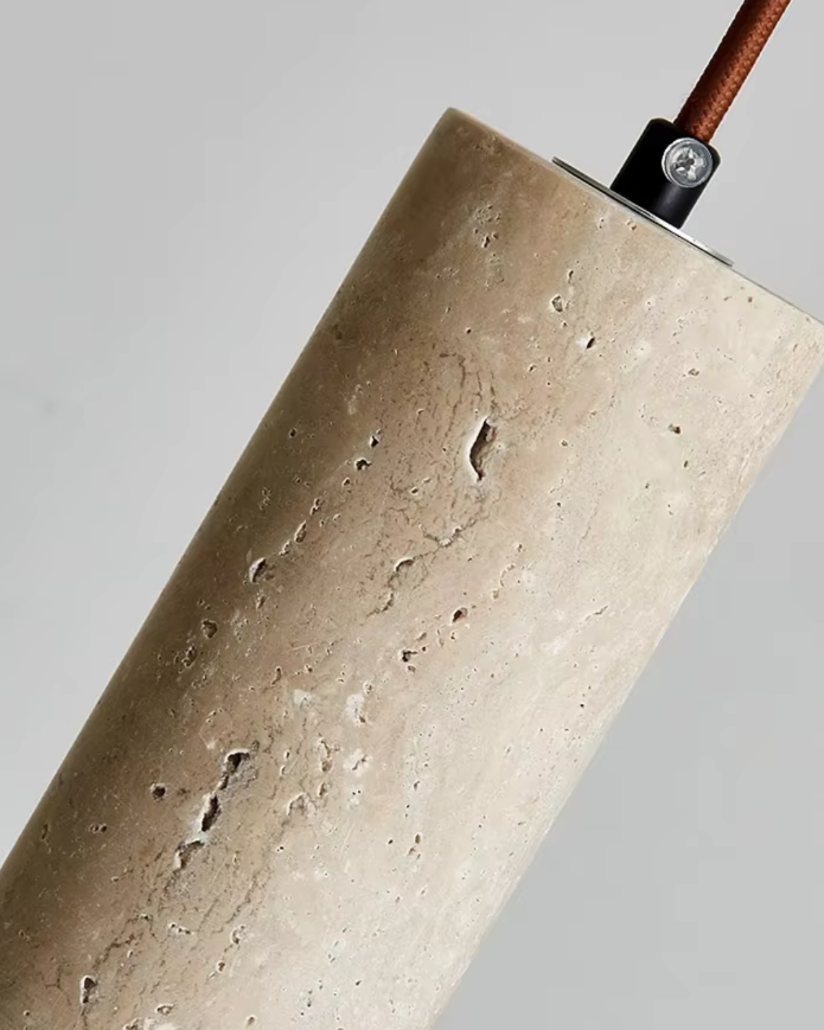 Elegant Minimalist Pendant Light | Natural Travertine Design with Soft Ambient Glow | Ideal for Bedrooms and Dining Areas 1