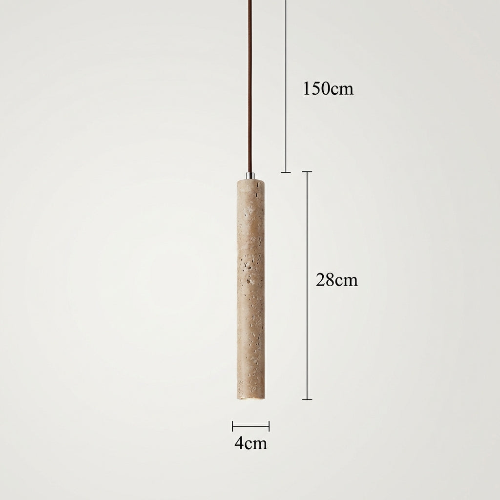 Elegant Minimalist Pendant Light | Natural Travertine Design with Soft Ambient Glow | Ideal for Bedrooms and Dining Areas 6