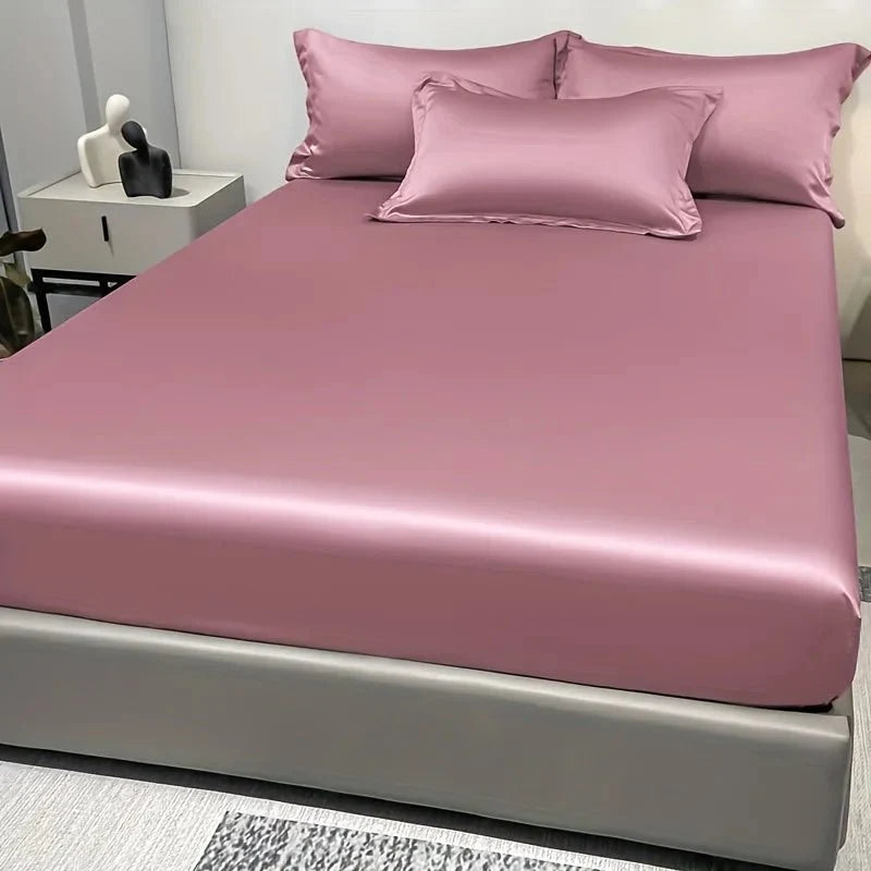 Fitted Bed Sheets, Polyester Fitted Sheet with Elastic Band, Soft Bed Sheets in 7 Colours and 99x190 to 198x203 cm_03