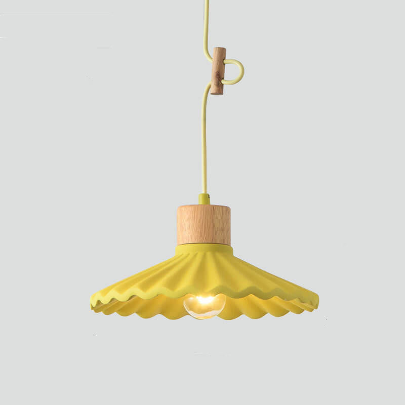 Elegant Scalloped Pendant Light with Adjustable Height | Modern Kitchen Pendant Lighting for Versatile Illumination 12