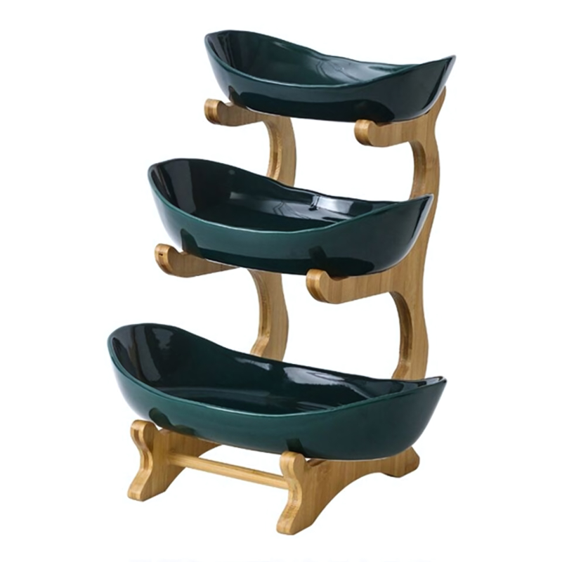 Elegant Three-Tier Fruit Bowl with Compact Design | Stylish Storage Solution for Kitchen Organization 5