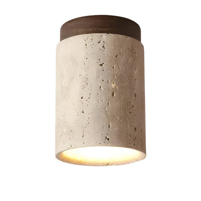 Elegant Travertine | Ceiling Spotlight Light with Unique Stone Texture | Minimalist Design for Living Room Ambiance 0