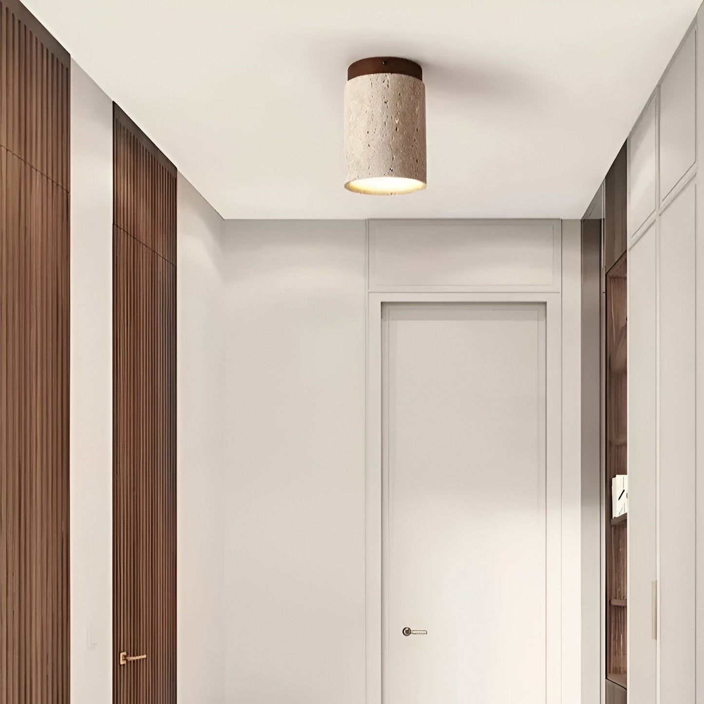 Elegant Travertine | Ceiling Spotlight Light with Unique Stone Texture | Minimalist Design for Living Room Ambiance 4