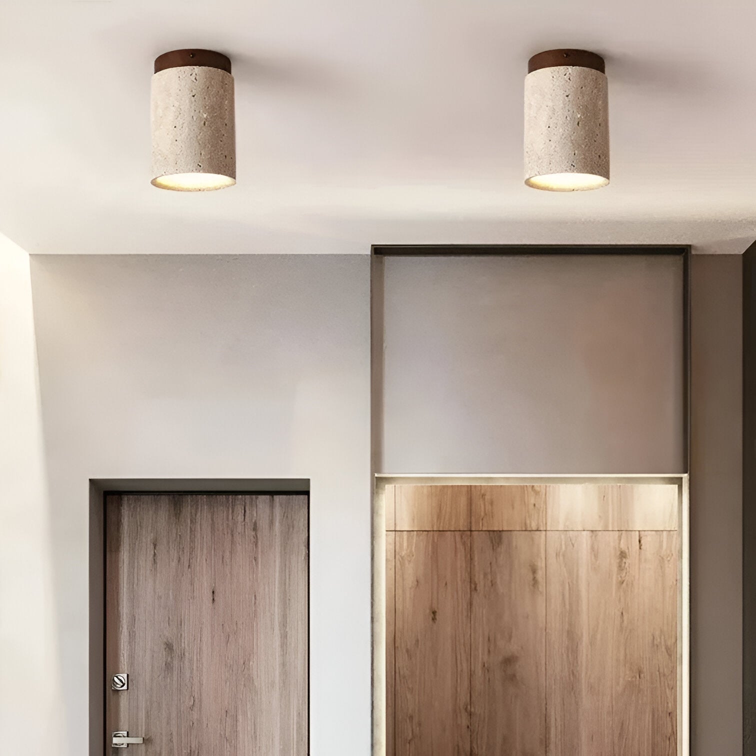 Elegant Travertine | Ceiling Spotlight Light with Unique Stone Texture | Minimalist Design for Living Room Ambiance 5