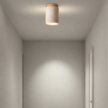 Elegant Travertine | Ceiling Spotlight Light with Unique Stone Texture | Minimalist Design for Living Room Ambiance 7