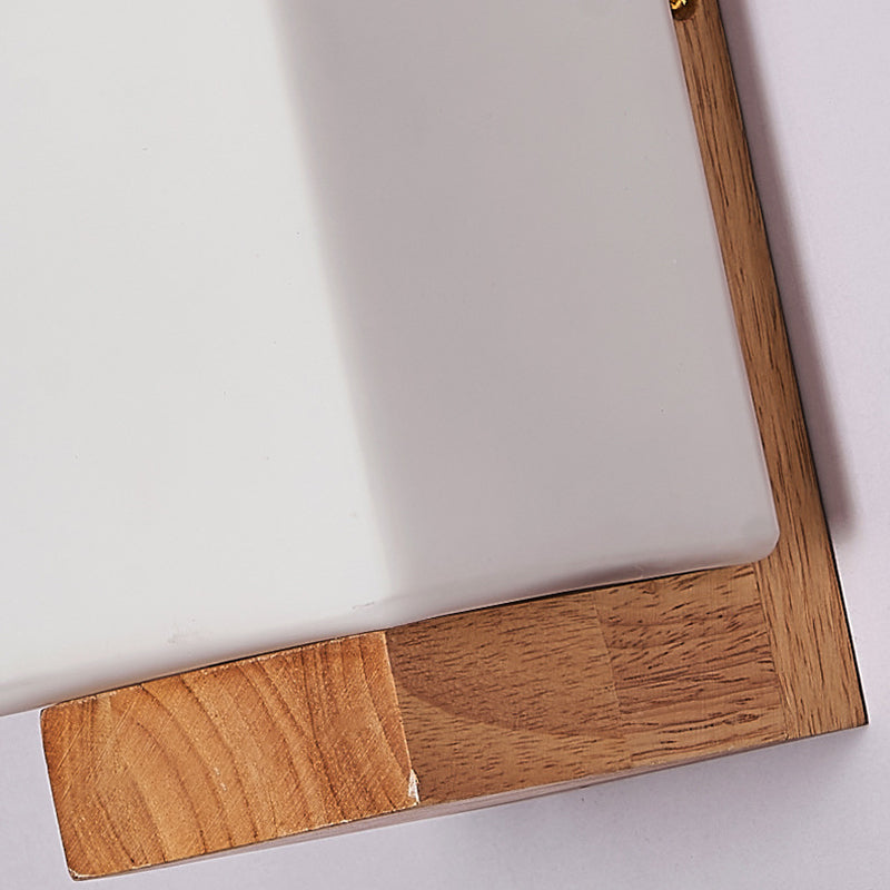 Elegant Wood Glass Wall Sconce Lighting with Soft Ambient Glow | Minimalist Design for Tranquil Spaces 1