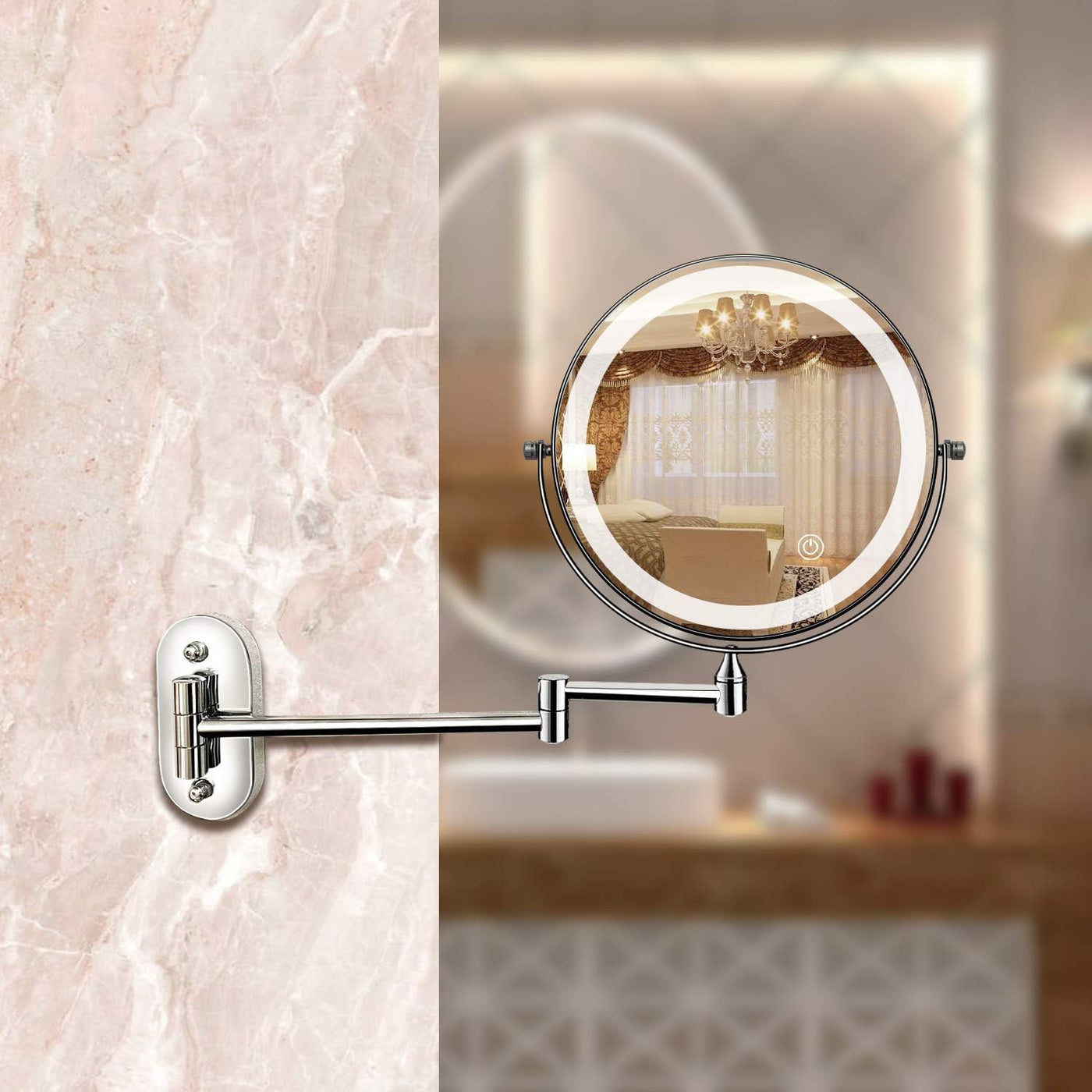 Elegant | Lighted Magnifying Makeup Mirror with 10x Magnification | Rechargeable Design for Flawless Grooming 3