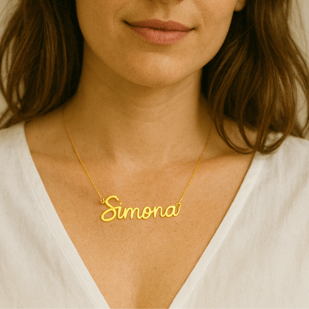 Personalised Name Necklace for Women, Gold Name Necklace – image 4