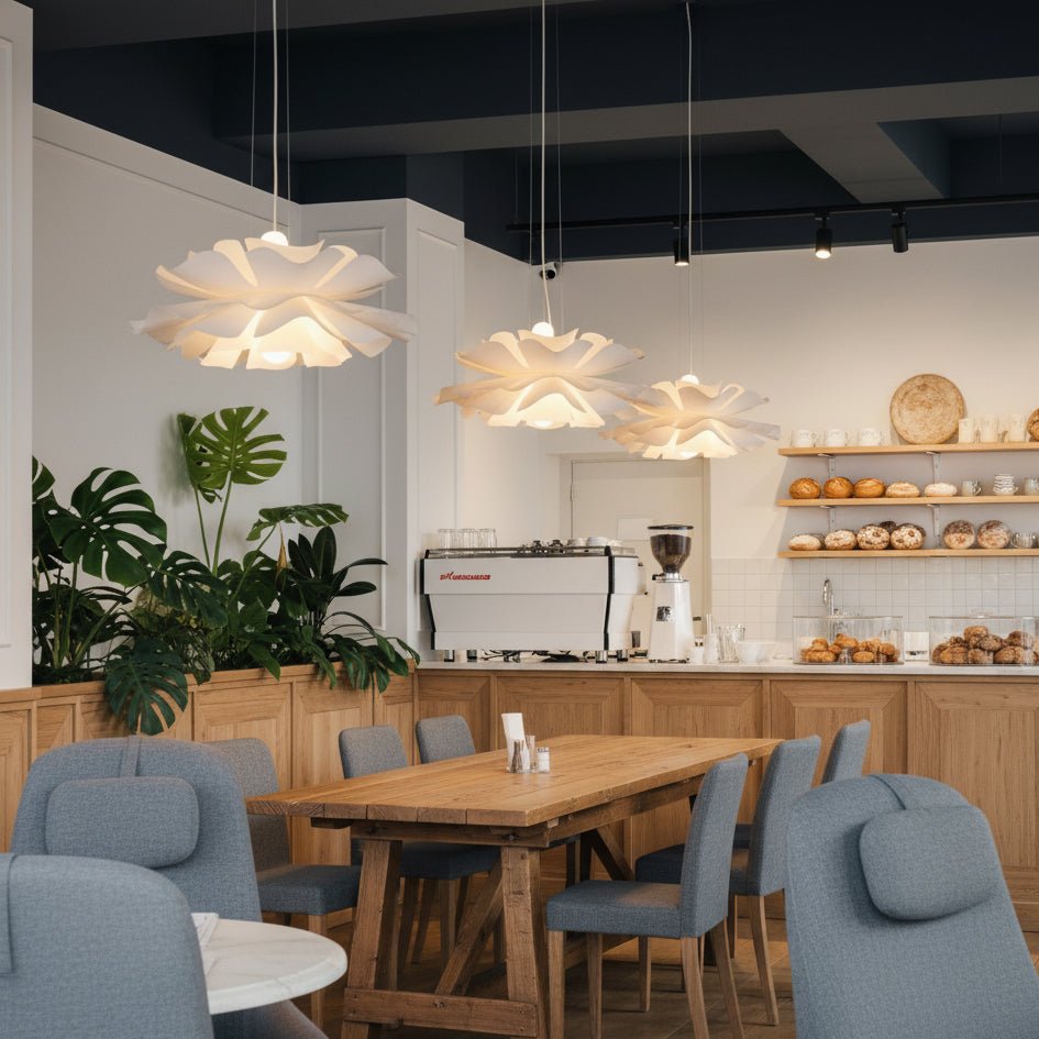 Ceiling Lights, Lotus Pendant Light for Dining Room Lighting, White Hanging Light for Living Room, Lotus Lamp_04