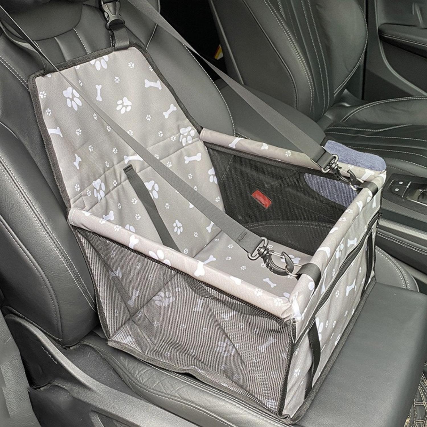 Elevated Dog Car Seat with Waterproof Fabric & Anti-Slip Base | Comfortable Dog Booster Seat for Safe Travel 11