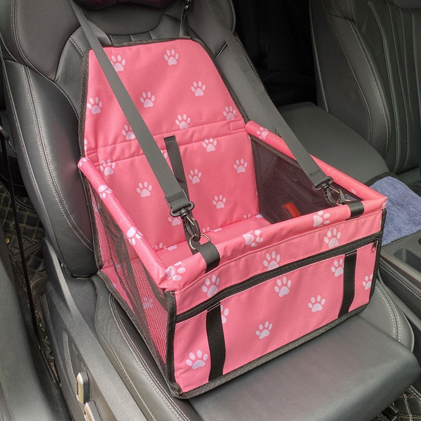 Elevated Dog Car Seat with Waterproof Fabric & Anti-Slip Base | Comfortable Dog Booster Seat for Safe Travel 13