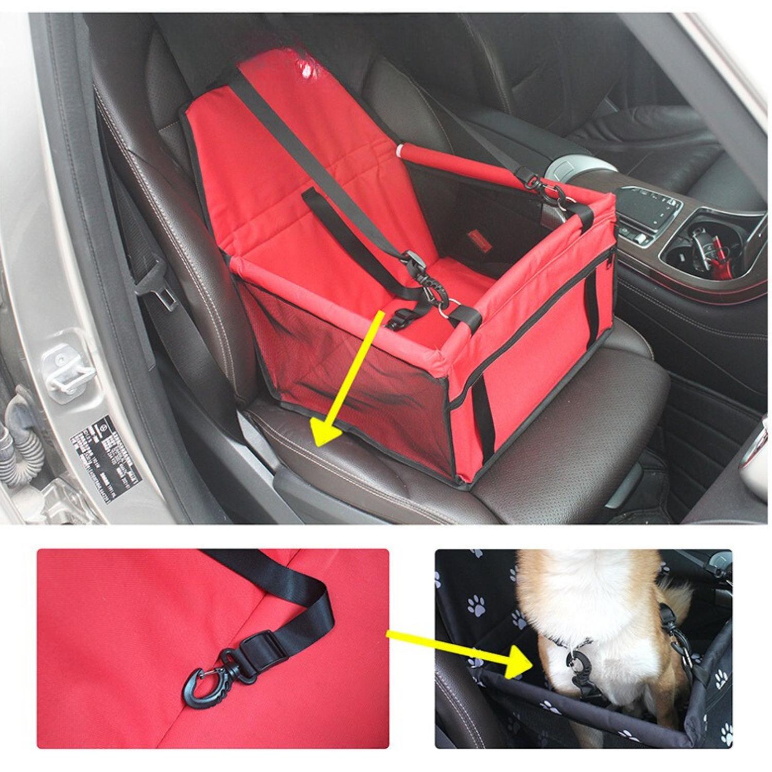 Elevated Dog Car Seat with Waterproof Fabric & Anti-Slip Base | Comfortable Dog Booster Seat for Safe Travel 6