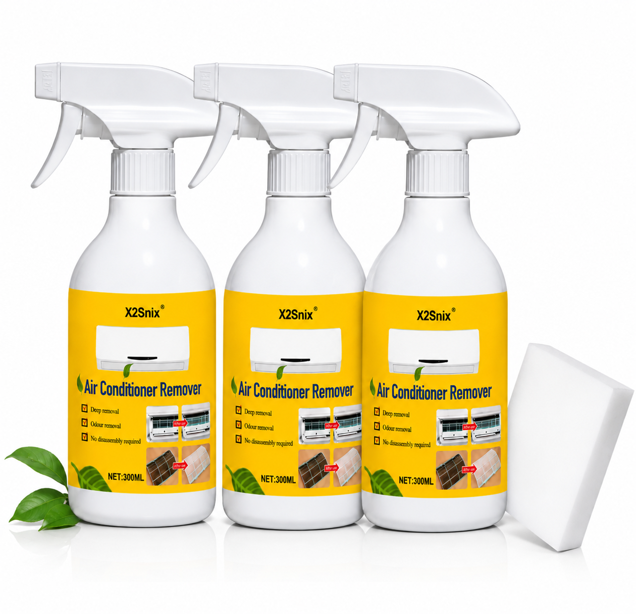 Essential AC Care | Air Conditioner Cleaner Set with Deep Cleaning Formula | Odor Removal & Easy Maintenance for Fresh Air