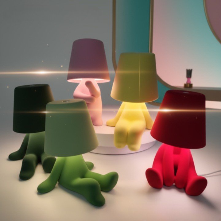 Rechargeable Table Lamp in Human Shape, Bedside Lamp for Nightstand and Desk, Cordless LED Lamp for Living Room_02